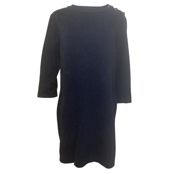 Talbots Women's Sweater Dress Size Medium Blue Confetti 3/4 Sleeve - Picture 1 of 5